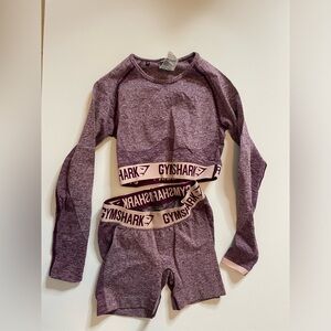 Gymshark seamless shorts and long sleeve tank set